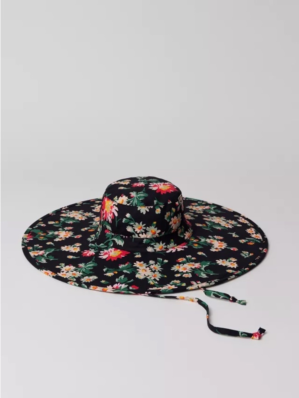 BAGGU x Laura Ashley Black Floral Packable Sun Hat NWOT